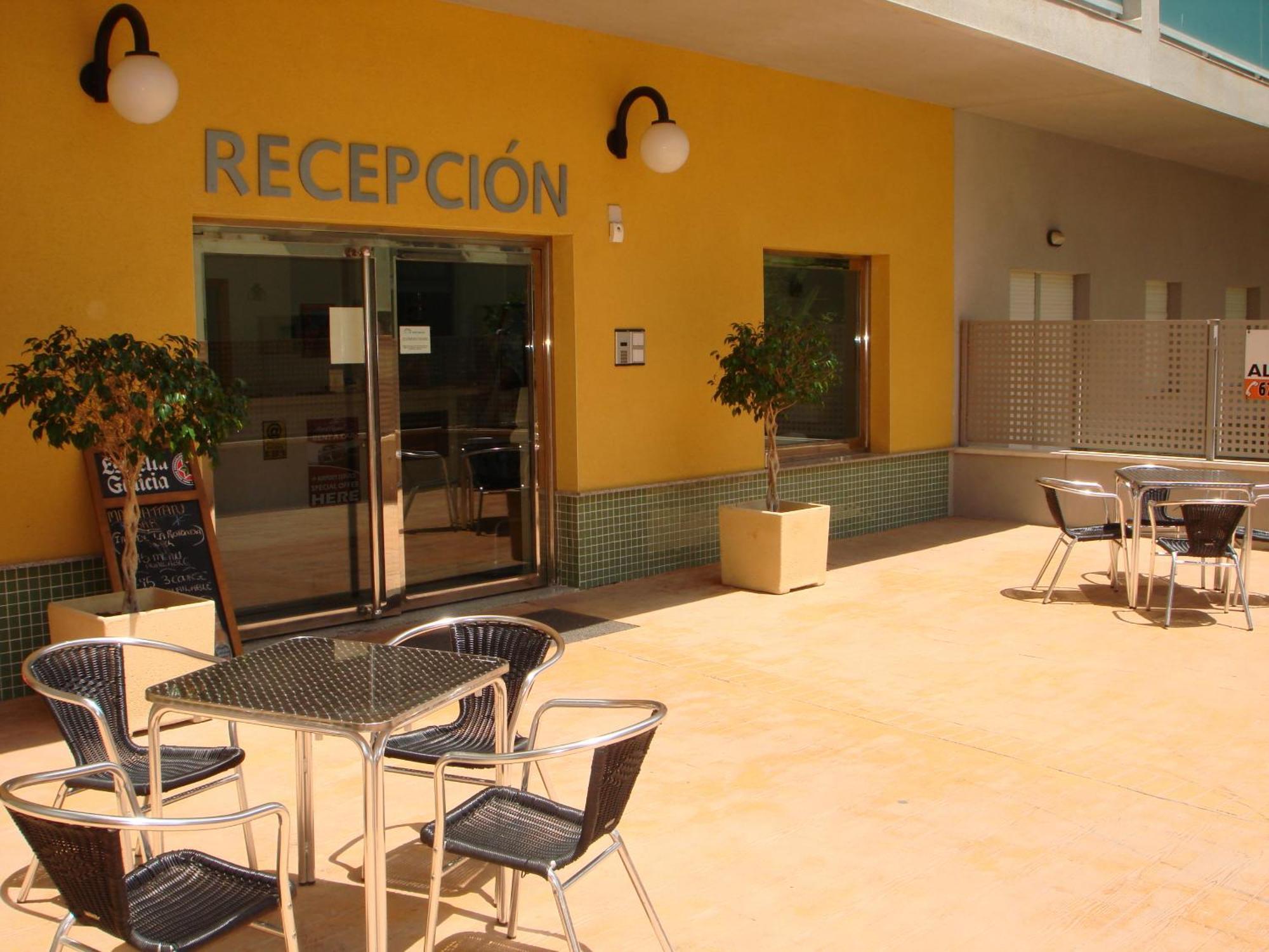 Reception La Rotonda Aparthotel Orihuela Eksteriør billede